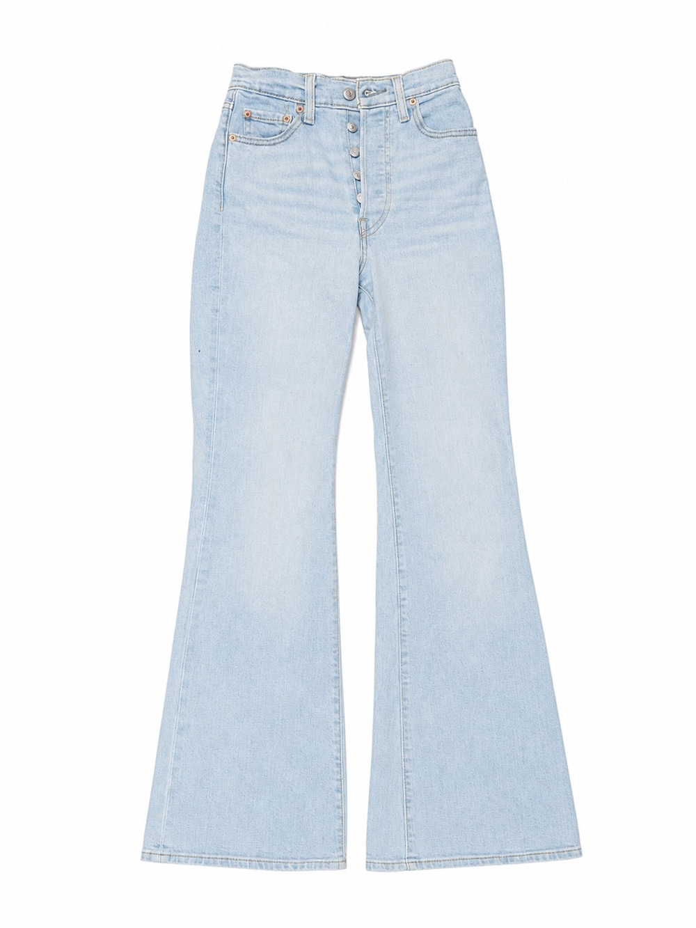 Levi's RibCage Boot Light Wash High-Rise Wide-Leg Jeans